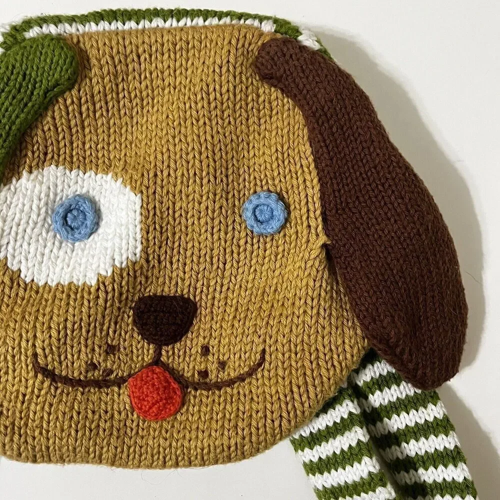 Blabla Kids Knit Puppy Dog Mini Small Backpack Bag Cotton